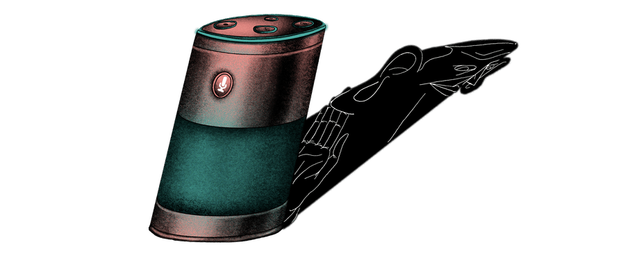 illustration of a battery. the shadow of it is a human face 