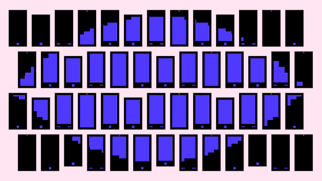 Illustration of phones that are being watched and are notified when someone is being identified with the corona virus 