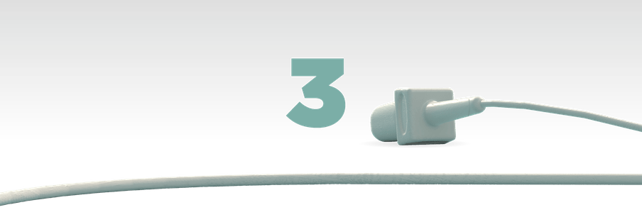 Illustration of the number three in green with a mic laying in front of it 