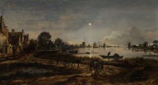 River View by Moonlight, Aert van der Neer, c. 1640 - c. 1650. Image courtesy of the Rijksmuseum