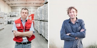 Left: Goran Zuber of the IFRC in Dubai. Right: Julien Chauvelle of Doctors without Borders in Dubai. Pieter van den Boogert for The Correspondent