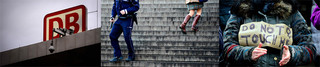 Outside the Cologne train station. Photo by Sascha Schuermann / Getty