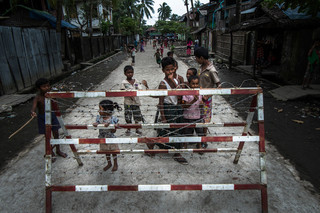 An Aung Mingalar checkpoint in the Western Burmese city of Sittwe. Photo by Andreas Staahl