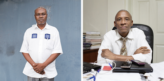 Two Haitian economists. Left: Camille Chalmers. Right: Kesner Pharel. Photos by Pieter van den Boogert