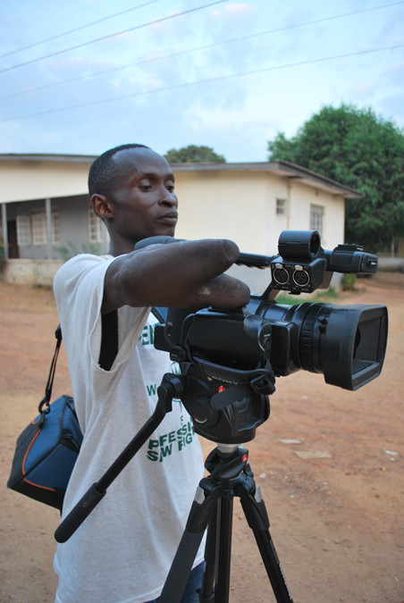 Patrick Lahai, a citizen reporter trained by On Our Radar.  Photo by Laurence Ivil