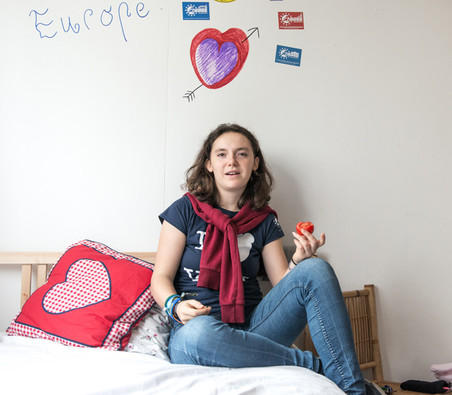 Romy in her room in the Startblok. Photos by David Hup